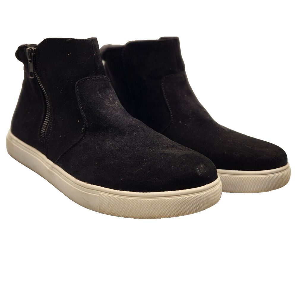 Izod Womens Black Size 8 Mila‎ Shoes Pull Memory Foam Bootie Faux Suade w Zipper